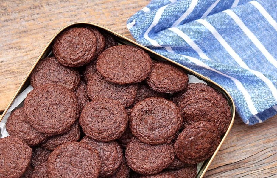 Cookies de chocolate crocantes sem glúten e lactose