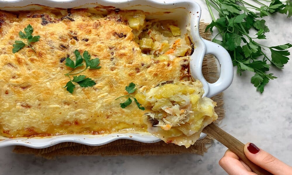 Bacalhau Cremoso Gratinado Com Batata Doce Revista Caf